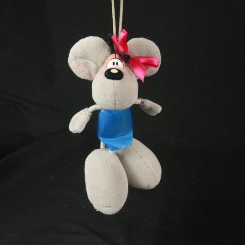 Diddl grey with blue - , handmade
